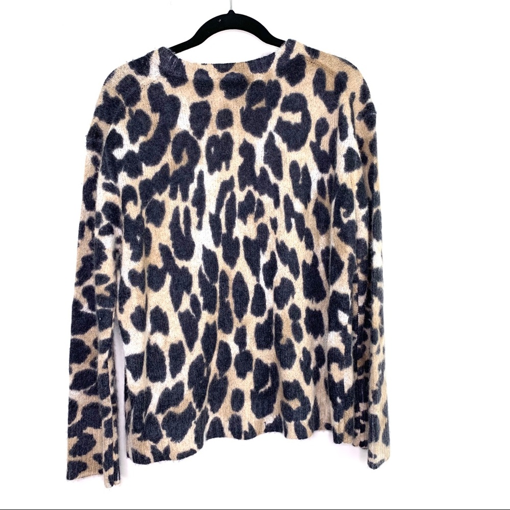 360 Cashmere Geraldine Sweater Leopard Size M - Picture 12 of 13